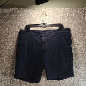 Adriano Goldschmied The Wanderer Slim Trouser Shorts Men's 38 Navy Black Cotton